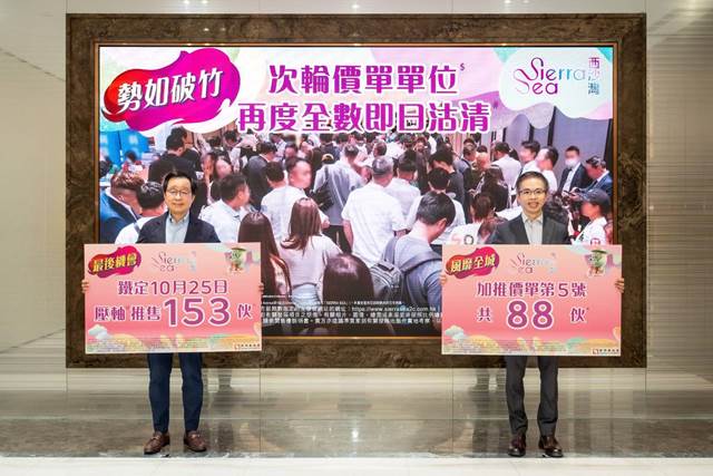 西沙灣盤調高62伙售價 加價最多2%